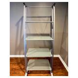 Metal and Glass 5-Tier Shelf Unit