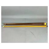 Two-Piece Wooden Pool Cue with Screwed Joint