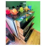 Black Chest of Drawers with Accessories