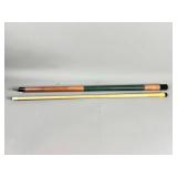 Two-Piece Wooden Pool Cue with Grip