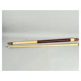 Two-Piece Pool Cue with Decorative Butt