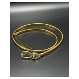 Gold Tone Herringbone Belt, 30 Inches