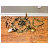 Brass and Iron Chandelier Parts for Restoration