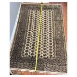 Handwoven Oriental Rug With Geometric Patterns