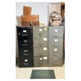 Metal Filing Cabinets and Misc Items