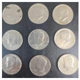 1970s Kennedy Half Dollar Coins Collection
