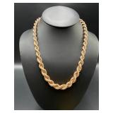 Bronzo Italia Braided Rope Necklace