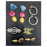 Jewelry Lot Including Earrings and Pins