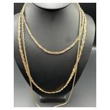 Gold-Tone Multistrand Rope Chain Necklace