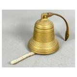 Brass Wall-Mounted Bell with Rope Pull