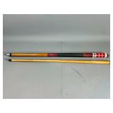 Rich Q Two-Piece Pool Cue with Red Handle