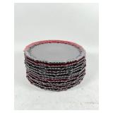 Ruby Red Glass Dinner Plates