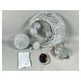 Silver Wire Moon Lamp with Accessories