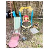 Plastic Kidsï¿½ Slide and Swing Playset