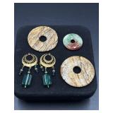Stone Donuts and Beaded Earrings