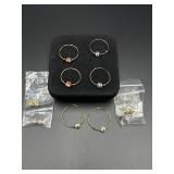 Cloisonne Bead Hoop Earrings