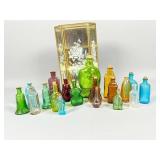 Miniature Glass Bottles with Case