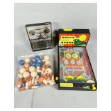 Pinball Game, Timer, and Wooden Beads