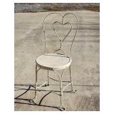 Wrought Iron Heart-Back Chair