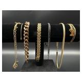 Gold Tone Bracelets and Necklaces