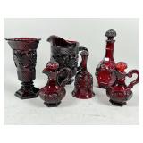 Ruby Red Glassware Collection