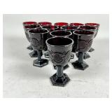 12 Avon Ruby Red Goblets