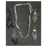 Beaded Necklace and Earring Set