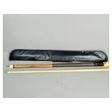 Signed Pool Cue with Case by Steve Mizerak