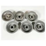 Six Metal Candle Holders