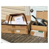 Metal Shelf and Garden Accessories Lot