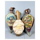 Three Decorative Bellows with Designs