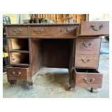 Wood Desk With Carved Details