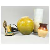 Decorative Vases and Accent Lamp