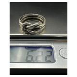 Sterling Silver Knot Ring, Stamped 925