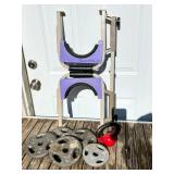 Adjustable Exercise Bench With Weights