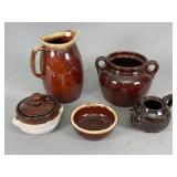 Five Glazed Ceramic Pieces