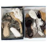 Two Pairs of Wedge Sandals in Original Boxes