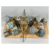 Concrete and Metal Garden Decor