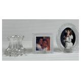 Mikasa Crystal Frames and Partylite Candle Holder