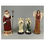 Jim Shore Santa and Angel Figurine Set