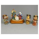 Musical Nativity Scene with Angels