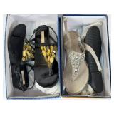 Two Pairs of Womenï¿½s Embellished Sandals
