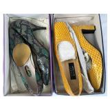 Two Pairs of Snakeskin Heels