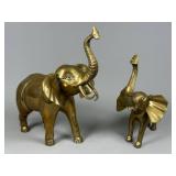 Large Brass Elephant Figures