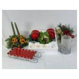 Holiday Decorations Lot with Table Accents