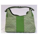 Tommy Hilfiger Green Monogram Shoulder Bag