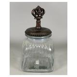 Glass Jar with Decorative Metal Lid