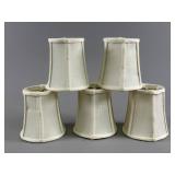 5 Ivory Fabric Lampshades