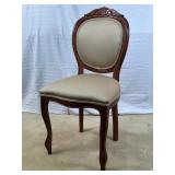 Italian-Made Wood and Upholstered Chair