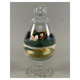 Glass Diorama Jar with Lid and Sand Art